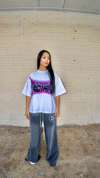 Purple Substance letter tee
