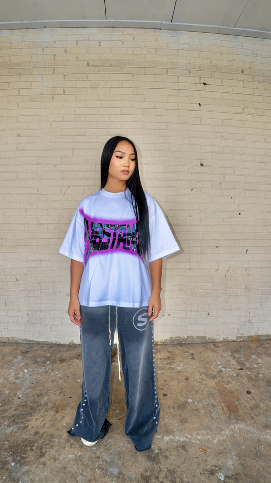 Purple Substance letter tee